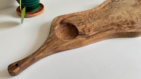Image 1 of Grande PLANCHE à Découper BOIS d'Olivier Vintage