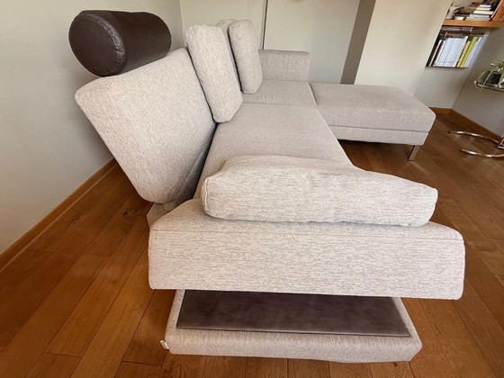 Brühl Four-Two – divano componibile con chaise longue e poggiatesta in pelle – Sofà, Textile (photo 9 of 30)