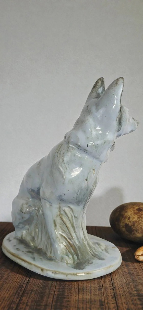 Earthenware Dog, Moulin Des Loups Orchies, Art Deco – Decorative Objects (photo 4 of 9)