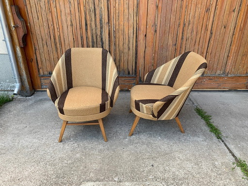 Ensemble de fauteuils Mid-Century, années 1950, lot de 2