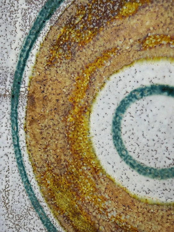 Grande ciotola in ceramica d'arte vintage anni '50-'60, decorazione murale o fruttiera, Artisanat, Ciotole (foto 10 di 12)