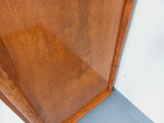 Image 1 of Armadio vintage Maugrion in rattan intrecciato e legno per Roche-Bobois, risalente agli anni '70.