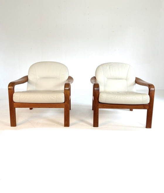 Image 1 of 2x vintage Deense fauteuil, Komfort '80