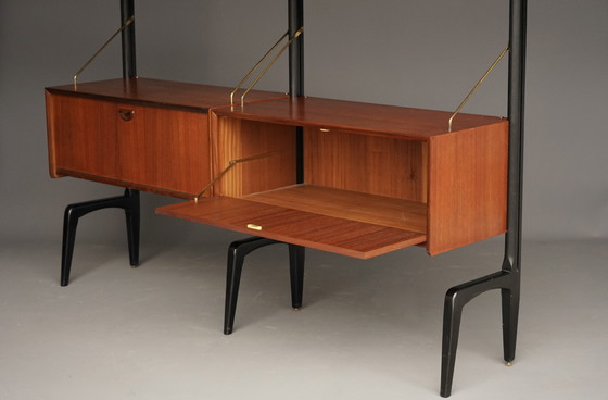 Image 1 of Mid-Century Freestanding Wall System by Louis van Teeffelen for WéBé, 1950s