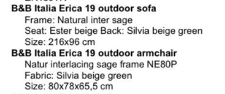 Image 1 of Ensemble lounge B&B Italia « Erica » canapé + 2 fauteuils, modèle showroom 2025