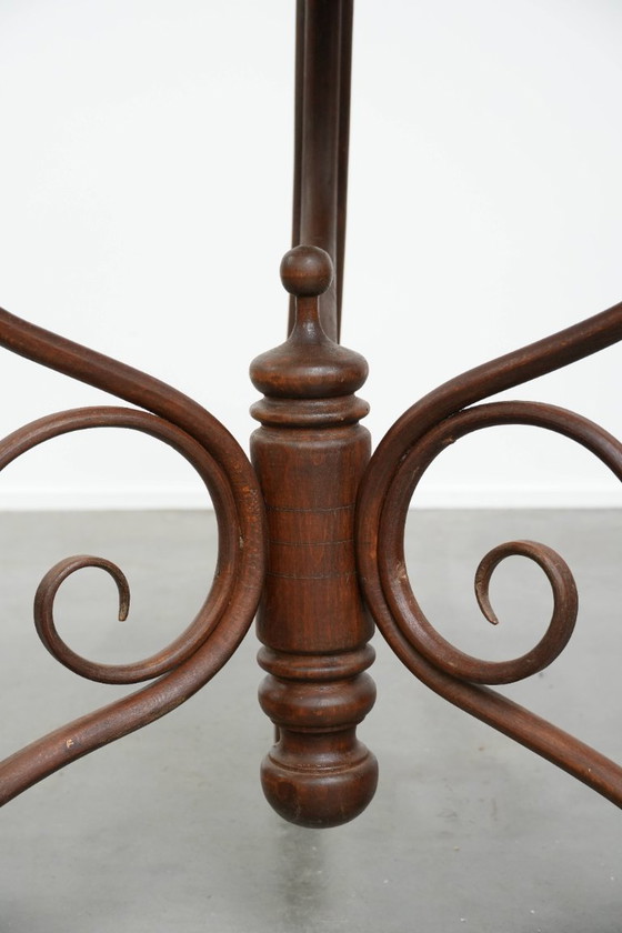 Image 1 of Antique Thonet design side table/side table from the early 20th century with a natural stone top