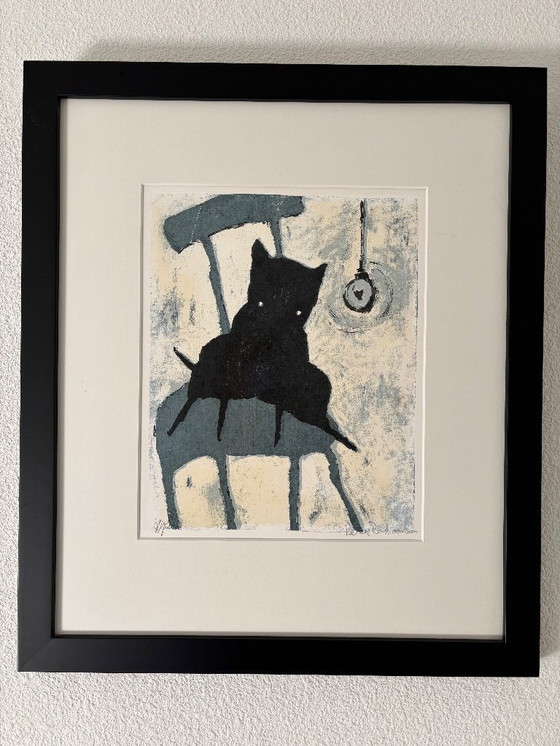 Image 1 of Peter Bastiaansen sérigraphie Chien sur chaise 1