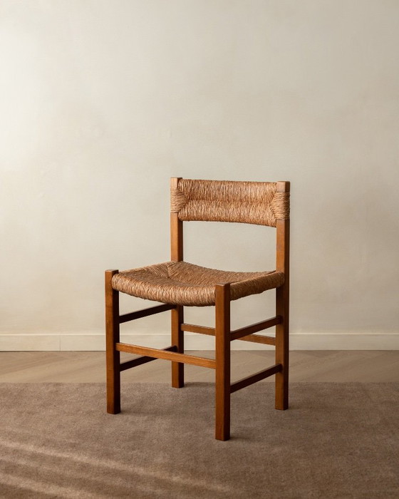 French Mid-Century Wood and Rush Dining Chairs, 1960s, Set of 6, Beige (photo 19 of 22)
