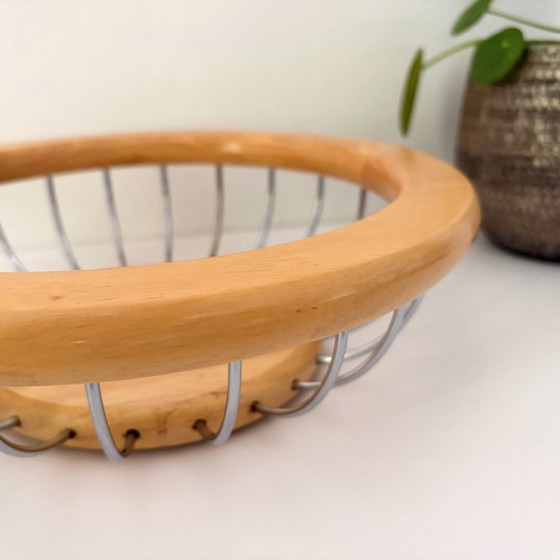 Vintage Fruit Bowl Scandinavian Design Boda Nova - Ulf Hanses, Table accessories, Wood, Iron, Brown (photo 9 of 11)