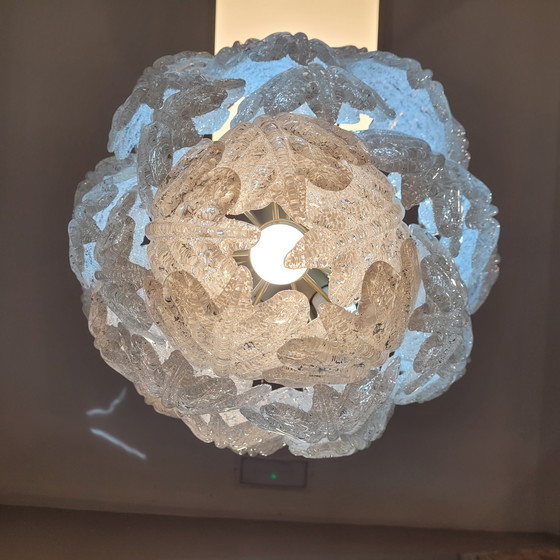 Image 1 of Lámpara de Techo / Chandelier, Mazzega, Cristal de Murano y Metal, 60’-70’s – Italia