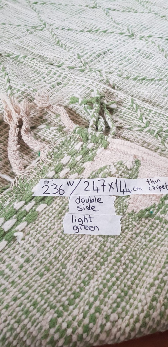 Image 1 of Handgeknoopt Berber kleed wol 247x144