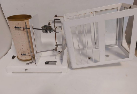 Termohygrograaf Lambrecht type 252c compleet em werkend, Decoratieve objecten, Glas, Metaal, Beige (foto 3 van 11)
