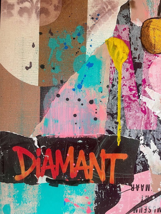 Image 1 of Afrikanische Anmut – Pop-Art-Gemälde 103 x 103