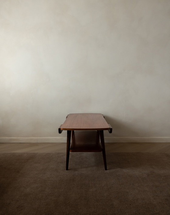 Image 1 of Vintage Teak Coffee Table Attributed to Louis van Teeffelen with Reversible Top, Dutch Mid-Century, 1950s
