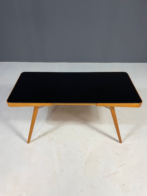 Image 1 of Table basse du milieu du siècle par Interiér Praha avec plateau en verre opaxite, années 1960