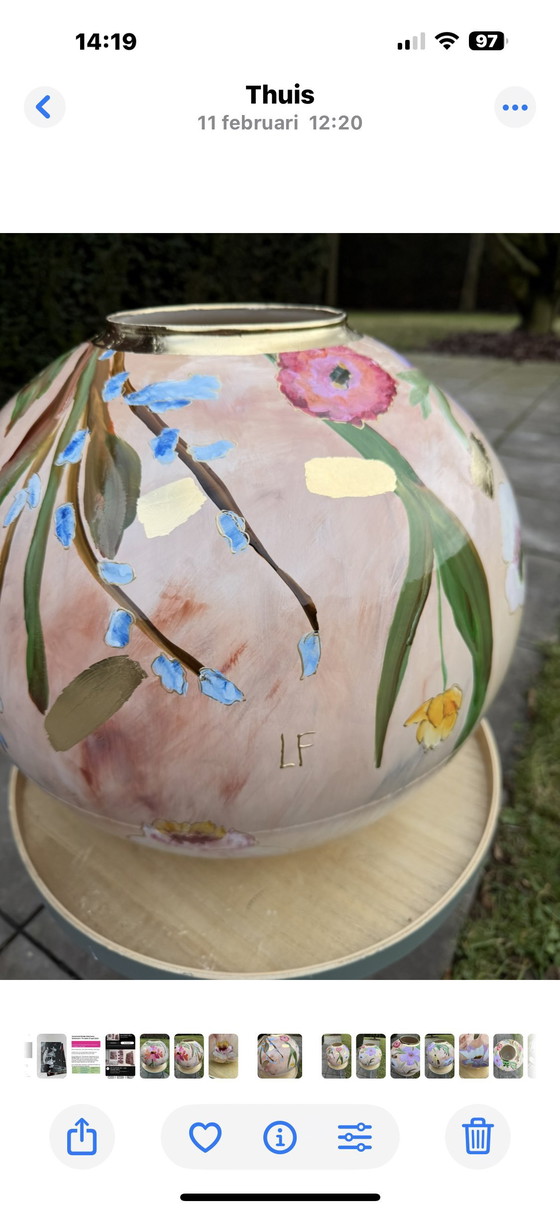 Image 1 of Vaso XL nuovo dipinto a mano VIBE Art