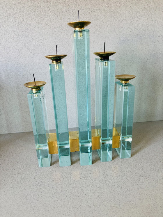 Image 1 of Ontwerp kandelaar Galotti & Radice kristalglas