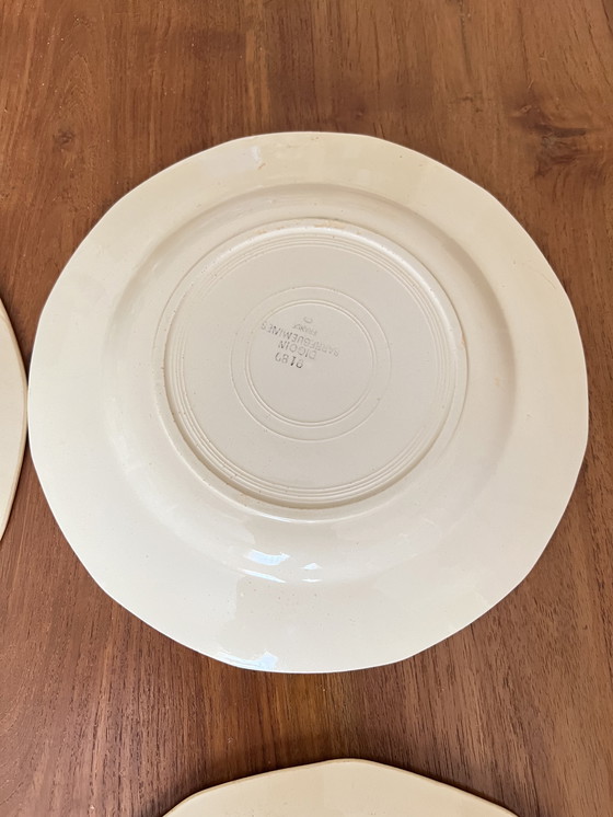 Image 1 of Set von 4 halbhohen Tellern aus Sarreguemines-Steingut - Digoin - Made in France