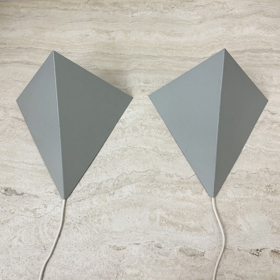 Image 1 of A Set of J. Hoogervorst for Anvia Almelo Vintage Dutch Metal Wall Lamp 1960s