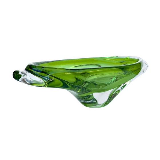 Image 1 of Ciotola in vetro verde, design di J. Broz, Skrdlovice, Cecoslovacchia, anni 1960.