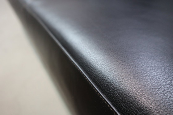 Image 1 of Divano/letto Zanotta "Europa" in pelle nera, Italia 1988