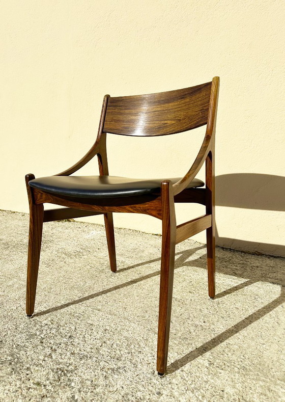 Image 1 of Suite mit vier Stühlen H Vestevig Eriksen, Møbelfabrik. Dänemark, 1960er Jahre