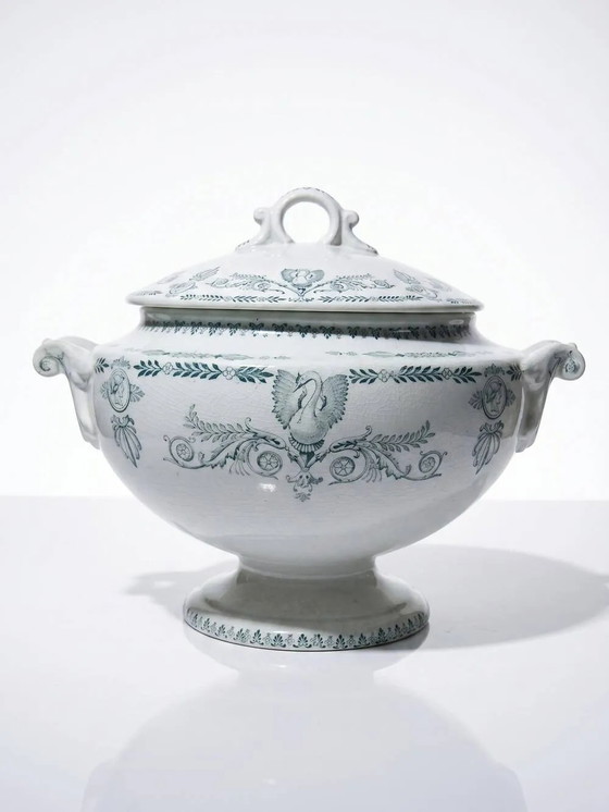 Large antique soup tureen K&G Lunéville Compiègne model in ironstone. – Crockery, Porcelain, Rococo (photo 2 of 16)