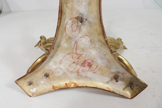 Image 1 of Hollywood Regency Peacock Coffee Table, Skulpturaler Beistelltisch, 1960er Jahre