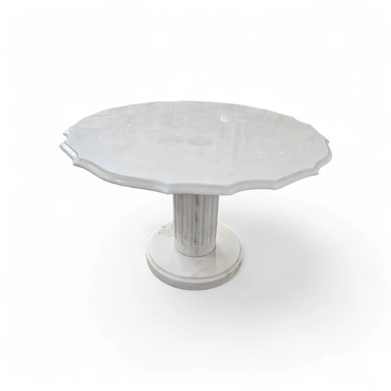 Neoklassieke Italiaanse wit Drapery marmeren Bijzet-/Salontafel – Koffietafelboeken, Marble (photo 3 of 17)