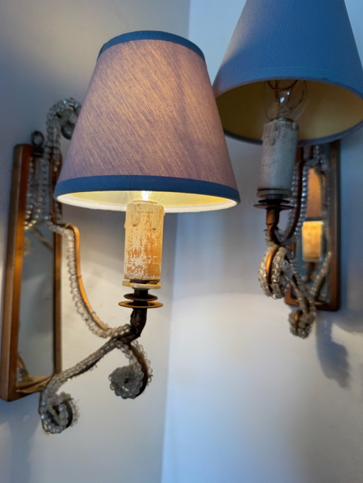 Vintage shabby chic wall sconces