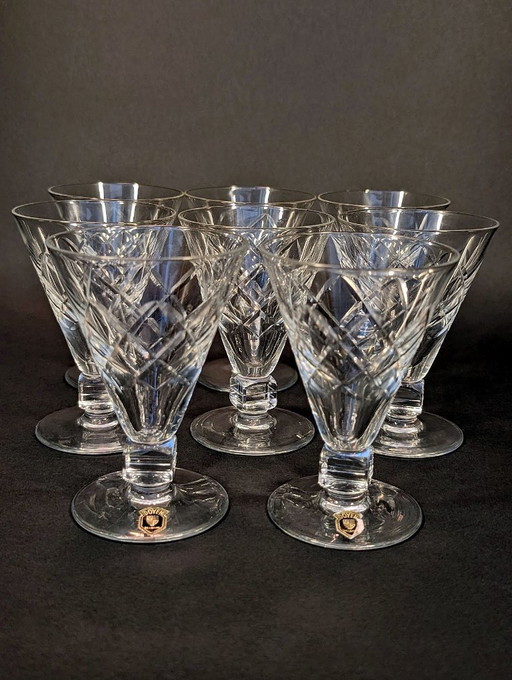 8 vasos pequeños "Vietnam" estilo Art Déco (Doyen) reactivos a la luz UV