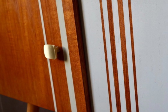 Image 1 of Restyled Mid-Century Cabinet with Graphic Details