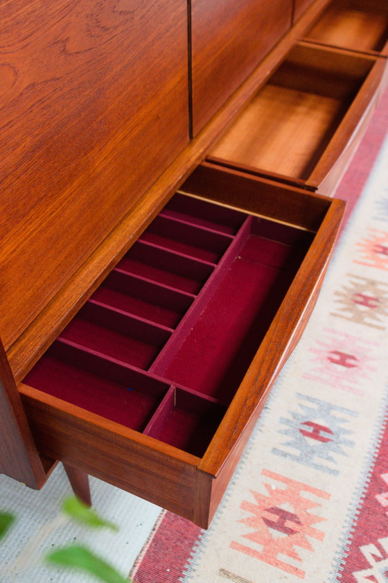 Image 1 of Vintage Teak Highboard Sideboard Midcentury Danish