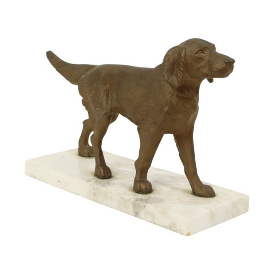 Image 1 of Art Deco Dog on Marble Base