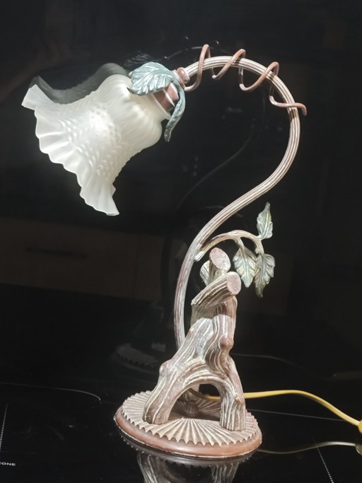 Art Nouveau Style Lamp – tafellampen, Metal, Cast Iron (photo 2 of 13)