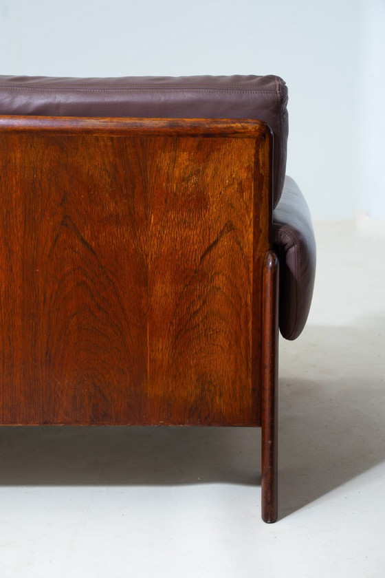 Ampio Divano Loft Minimalista, Italia anni '70 – Divani 3 posti, Wood, Leather (photo 15 of 19)