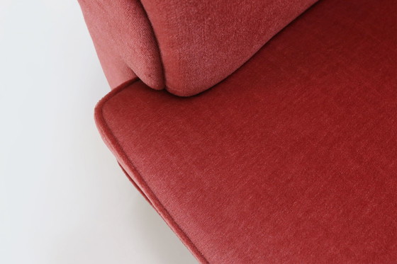 Image 1 of Ensemble de 3 fauteuils en velours rouge Art déco, années 1930