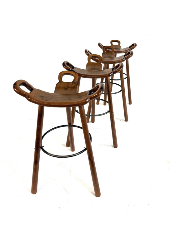 Image 1 of 4 sgabelli da bar vintage 'Marbella' anni '60