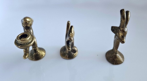 Walter Bosse / Herta Baller – Trio De Figurines Animalières En Laiton – Années 1950 – beeldhouwkunst, Brass (photo 2 of 8)