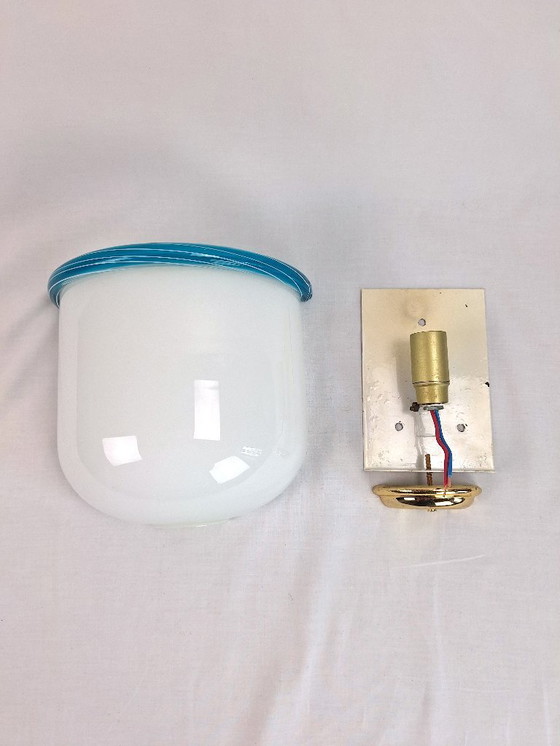 Image 1 of Art Deco handgeblazen Murano glazen wandlamp