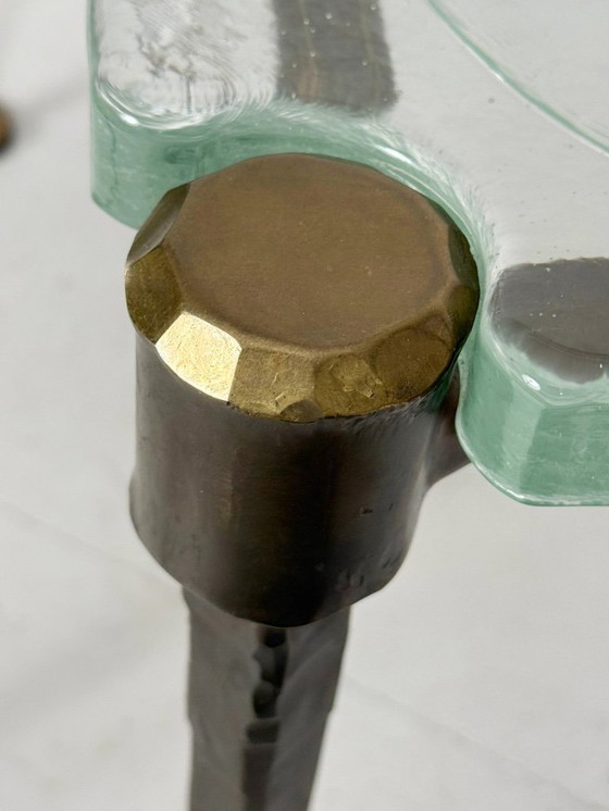 Image 1 of Set di 2 tavolini laterali/tavolini da caffè brutalisti degli anni '80 di Lothar Klute, Germania