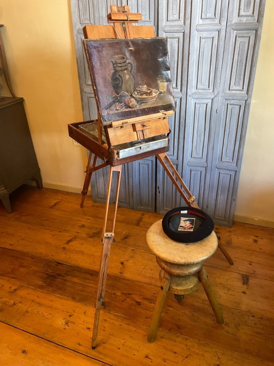 French 1920s Portable Easel Field Easel Painter's Easel – Decorative Objects, Wood (photo 17 of 17)