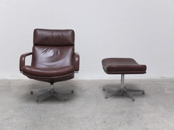 Image 1 of 'F141' Lounge Stoel met Voetenbank van Geoffrey Harcourt voor Artifort, 1972