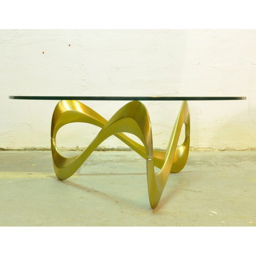 Tavolino da caffè vintage "Snake" di Knut Hesterberg per Ronald Schmitt, Germania 1970