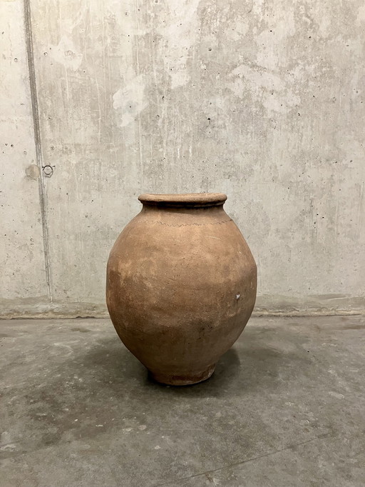 ✅ Oude terracotta wijn olijf kruik vaas pot 