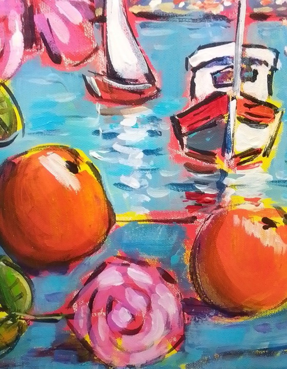 Joel LHOPITAL - Bouquet at the Window - Artist's Painting – Paintings & Drawings, Canvas (photo 3 of 11)