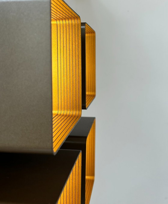 Image 1 of Lampada da parete vintage RAAK, P1445, metallo e ABS marrone, Paesi Bassi, 1970