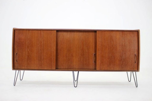 Gerecycled Deens dressoir uit de jaren 60 in mid-century modern stijl, gemaakt van teakhout, op – Glass (photo 2 of 12)