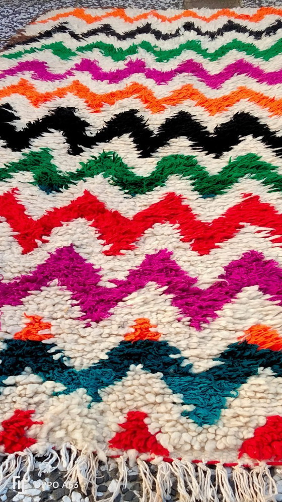 Image 1 of Handgeknoopt Berber kleed wol 214x91cm