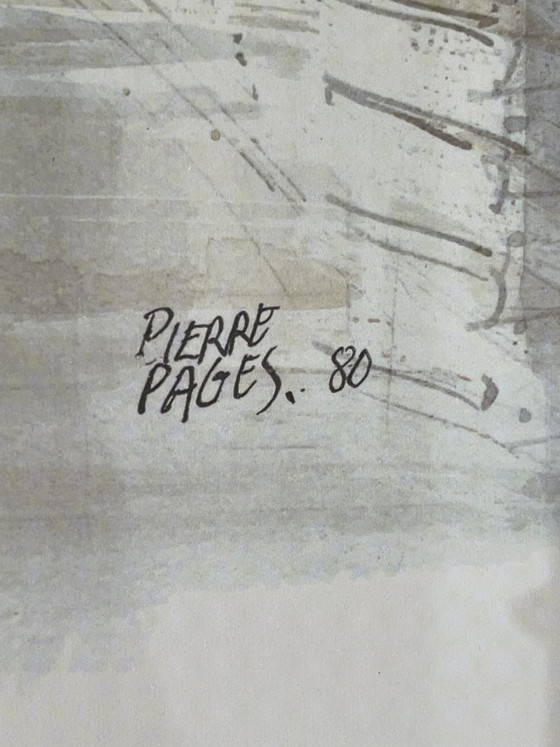 Pierre Pages, 1980 — Stampa tratta dall'opera originale, firmata e datata nella lastra. – Decorazioni murali (photo 6 of 11)